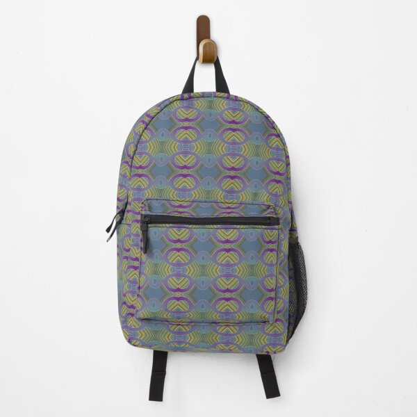 Item preview, Intertwining circular and square shapes blending green yellow and mauve colors in a modern retro style motif design by Code03 designed and sold by Code03.