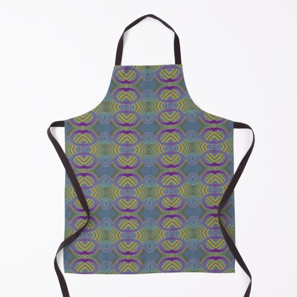 Item preview, Intertwining circular and square shapes blending green yellow and mauve colors in a modern retro style motif design by Code03 designed and sold by Code03.