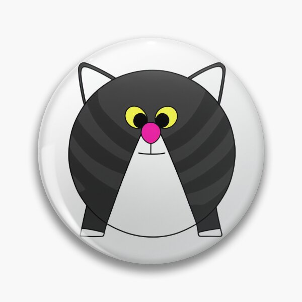 Item preview, A cartoonish round grey cat with stripes VII designed and sold by BrachiaST.