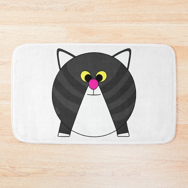 Item preview, A cartoonish round grey cat with stripes VII designed and sold by BrachiaST.