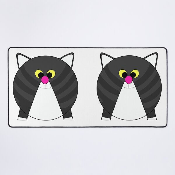 Item preview, A cartoonish round grey cat with stripes VII designed and sold by BrachiaST.