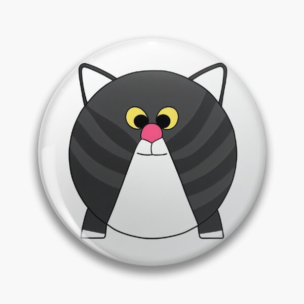 Item preview, A cartoonish round grey cat with stripes VIII designed and sold by BrachiaST.
