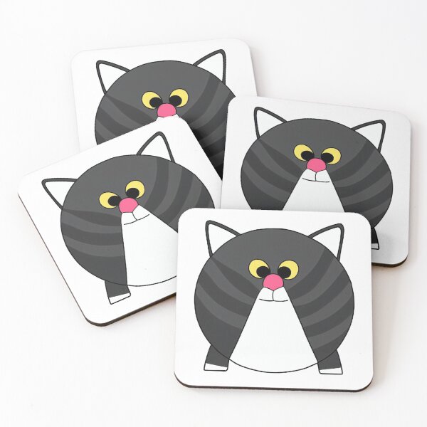 Item preview, A cartoonish round grey cat with stripes VIII designed and sold by BrachiaST.