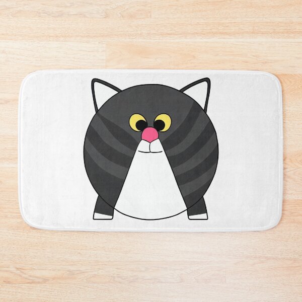 Item preview, A cartoonish round grey cat with stripes VIII designed and sold by BrachiaST.
