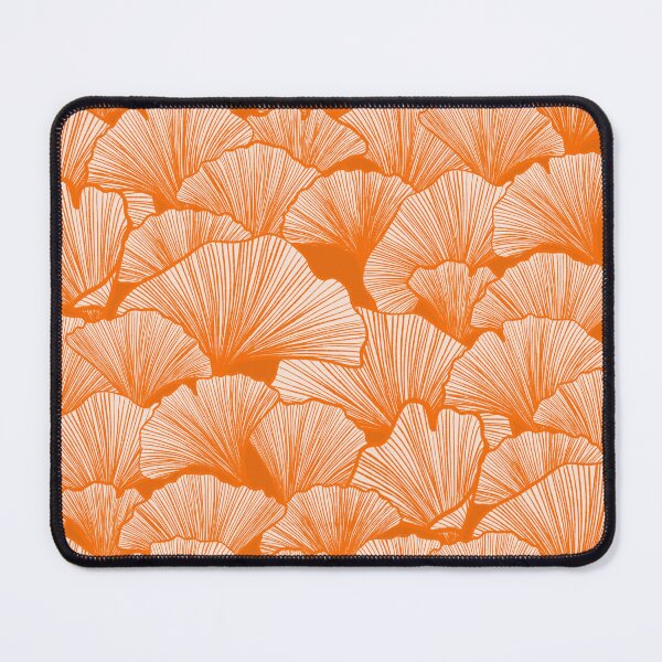 Item preview, Ginkgo Leaf Ruffles - Tangelo Orange designed and sold by bryonyhall.