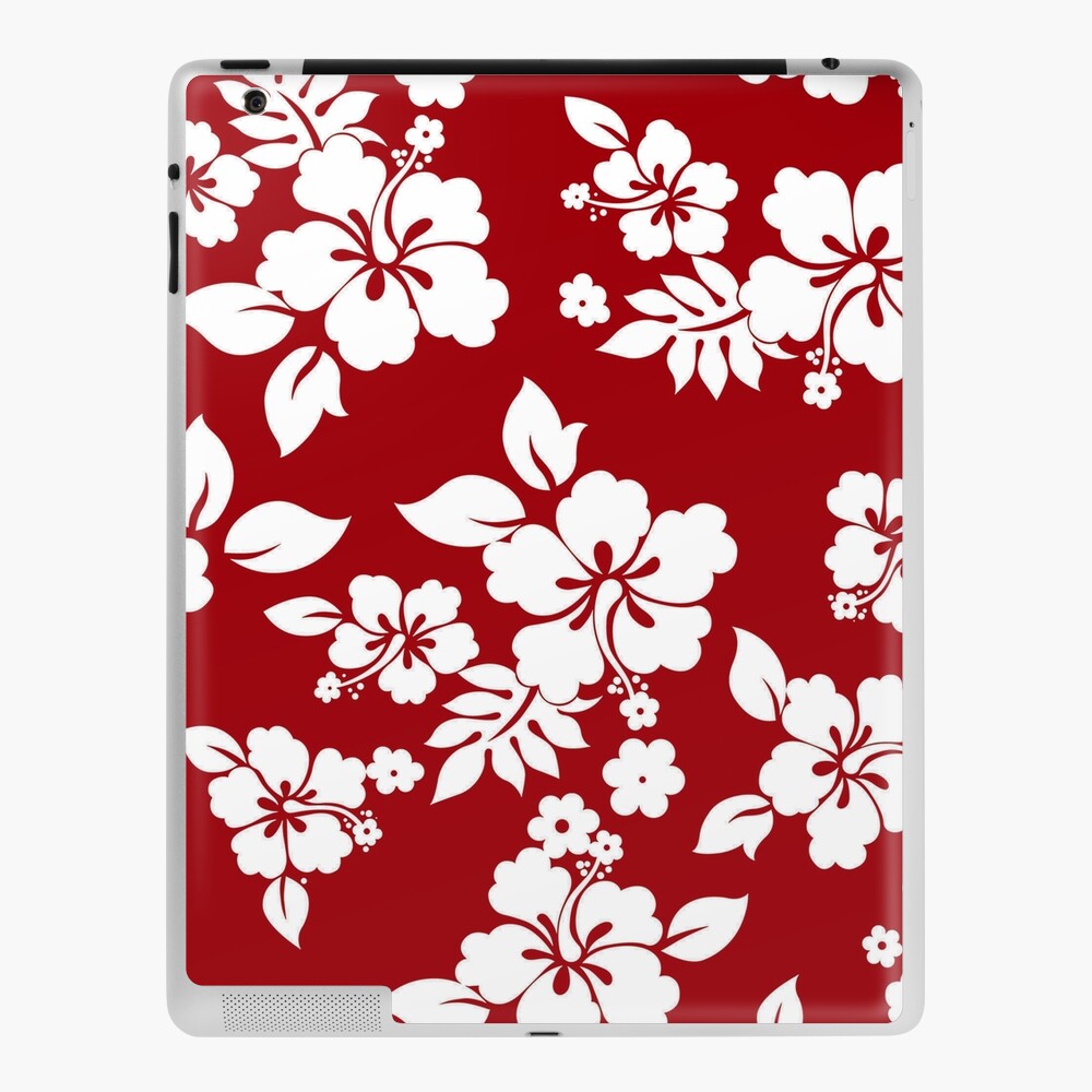 Hawaiian Aloha Shirt Pattern — Red | Tapestry