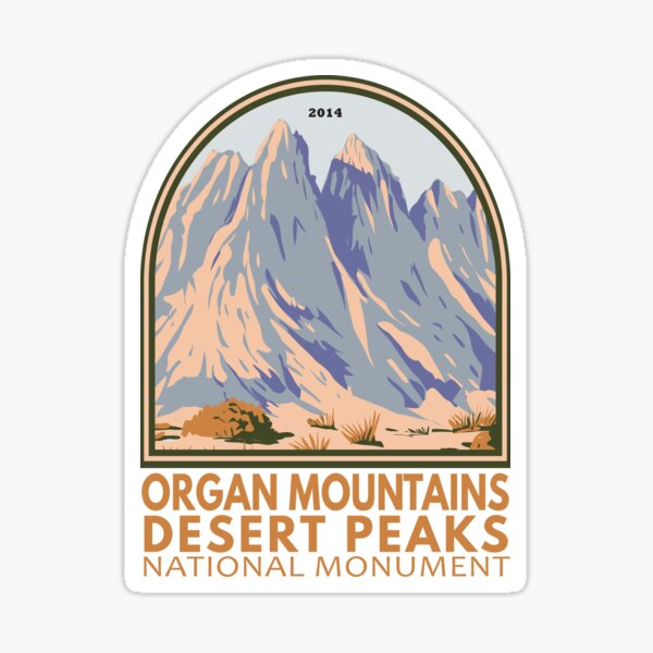 Item preview, Organ Mountains Desert Peaks National Monument New Mexico Emblem designed and sold by KrisSidDesigns.