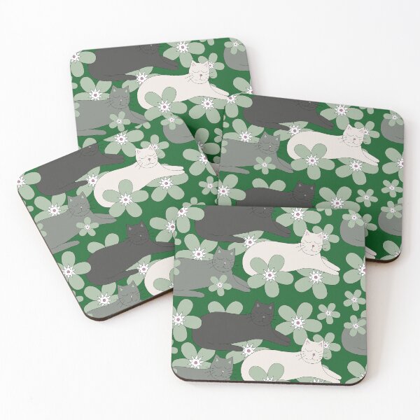 Item preview, Emerald Green Cats designed and sold by tosojourn.