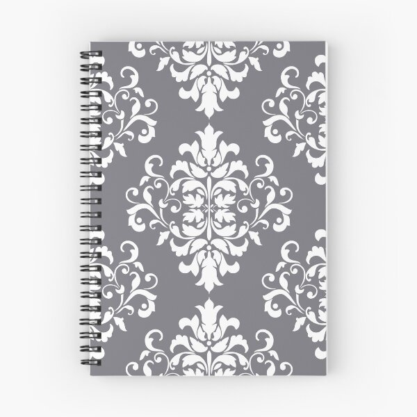Item preview, Gray White Floral Pattern designed and sold by Claudia McBain.