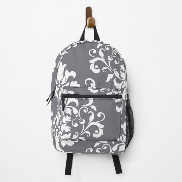 Item preview, Gray White Floral Pattern designed and sold by Claudia McBain.