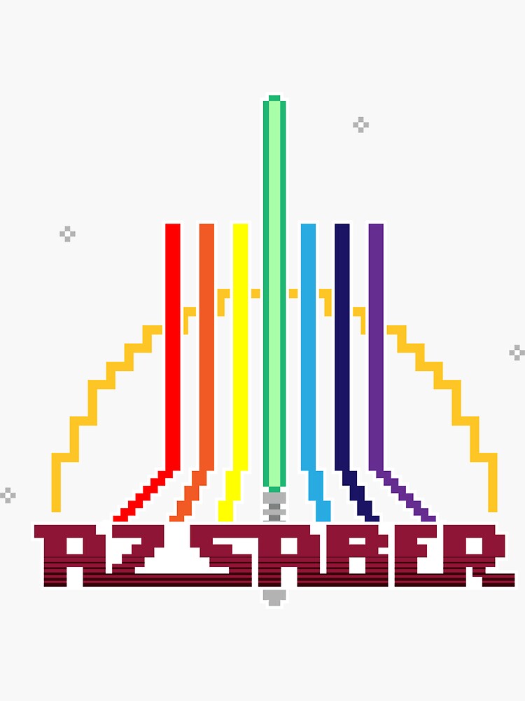 Retro Az Saber Sticker For Sale By Azsabershop Redbubble