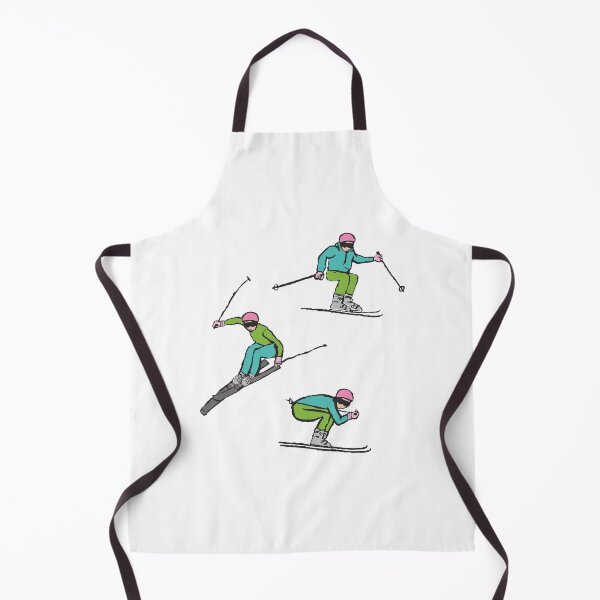 Item preview, Downhill Skier Trio in retro palette of turquoise, green and pink designed and sold by DrawForth2020.