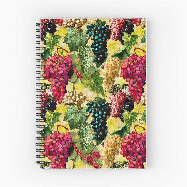 Item preview, Exotic Vintage grapes pattern, vines, vintage florals, botanical pattern, yellow floral illustration  designed and sold by ZeinabTaha.