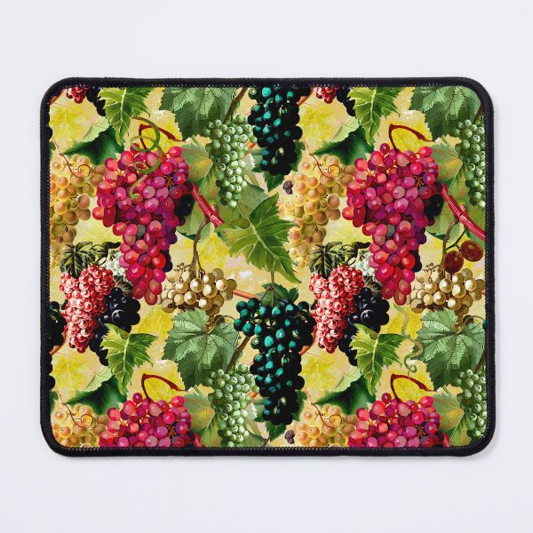 Item preview, Exotic Vintage grapes pattern, vines, vintage florals, botanical pattern, yellow floral illustration  designed and sold by ZeinabTaha.