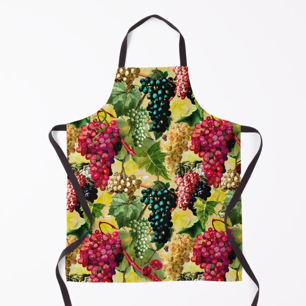 Item preview, Exotic Vintage grapes pattern, vines, vintage florals, botanical pattern, yellow floral illustration designed and sold by ZeinabTaha.