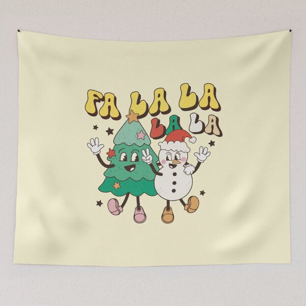 Item preview, Fa lala lala retro Christmas vintage designs designed and sold by ArtfulGiftShop.