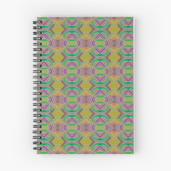 Item preview, Intertwining circular and square shapes blending green and peachy light orange colors in a modern retro style motif design by Code03 designed and sold by Code03.