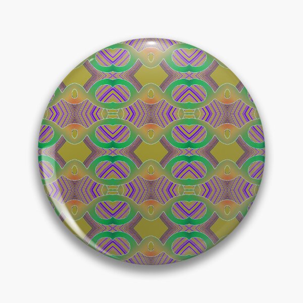 Item preview, Intertwining circular and square shapes blending green and peachy light orange colors in a modern retro style motif design by Code03 designed and sold by Code03.