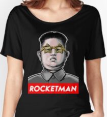 Rocket man Kim Jong-Un Donald Trump RocketMan T Shirt Women's Relaxed Fit T-Shirt