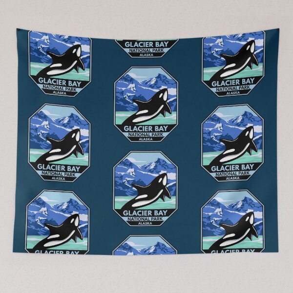 Item preview, Glacier Bay National Park Alaska Killer Whale Emblem designed and sold by KrisSidDesigns.