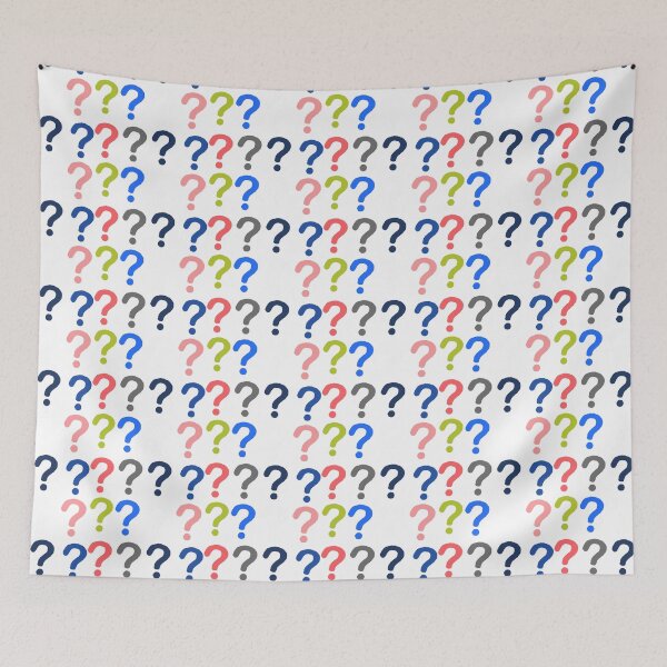 Item preview, Question marks (white background) designed and sold by MentaLee.