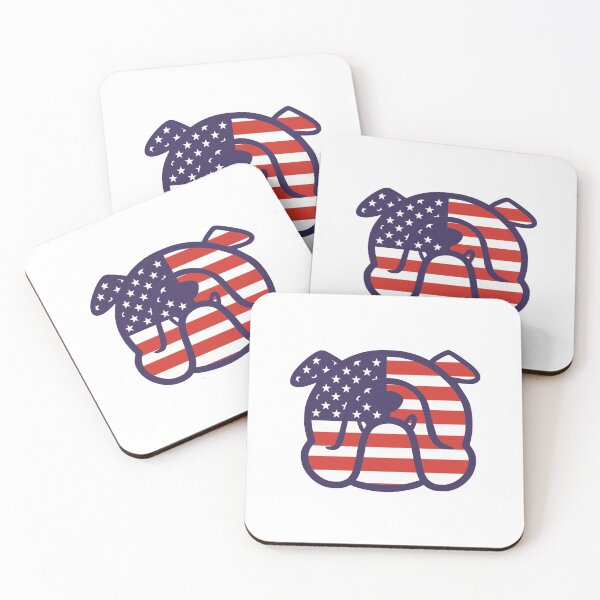 Item preview, American flag Bulldog - English Bulldog sticker - Bulldog mom - Patriotic bully designed and sold by smooshfaceutd.