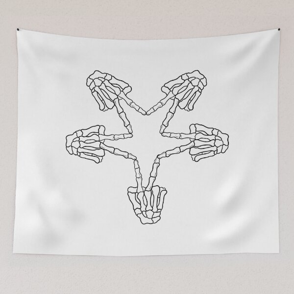 Item preview, SKULL HANDS STAR - BLACK designed and sold by hugoncalves.