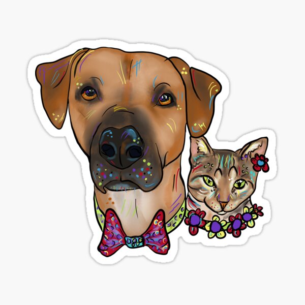Tito and Millie Sticker