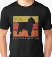 Brussels Griffon Retro Vintage Design Distressed Unisex T-Shirt
