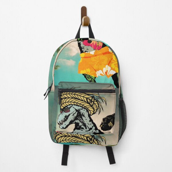 Item preview, Beach tyrannosaurus rex playing a ukulele in a cheerful manner designed and sold by sandpaperdaisy.