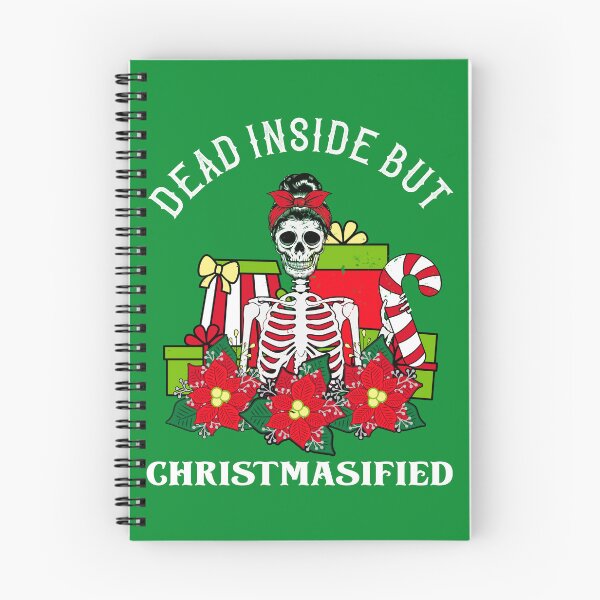 Item preview, Funny Christmas Dead Inside Skeleton Messy Bun designed and sold by OliviaGbyKyro.