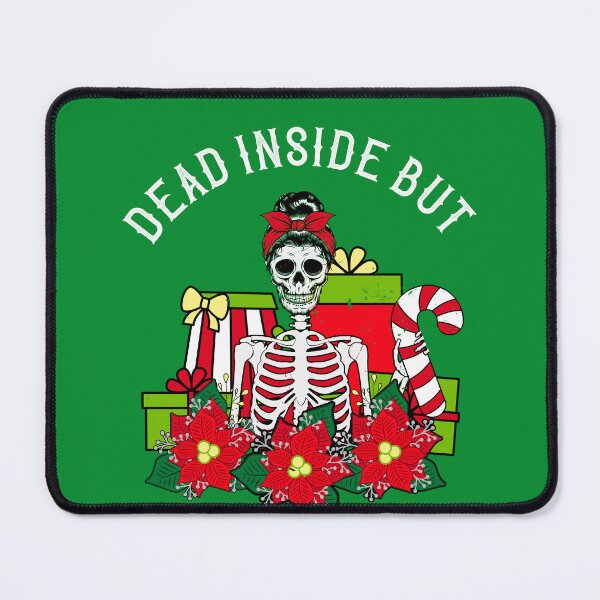 Item preview, Funny Christmas Dead Inside Skeleton Messy Bun designed and sold by OliviaGbyKyro.