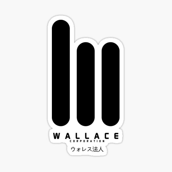 Wallace Corp. 2049 ウォレス法人Large Black Sticker