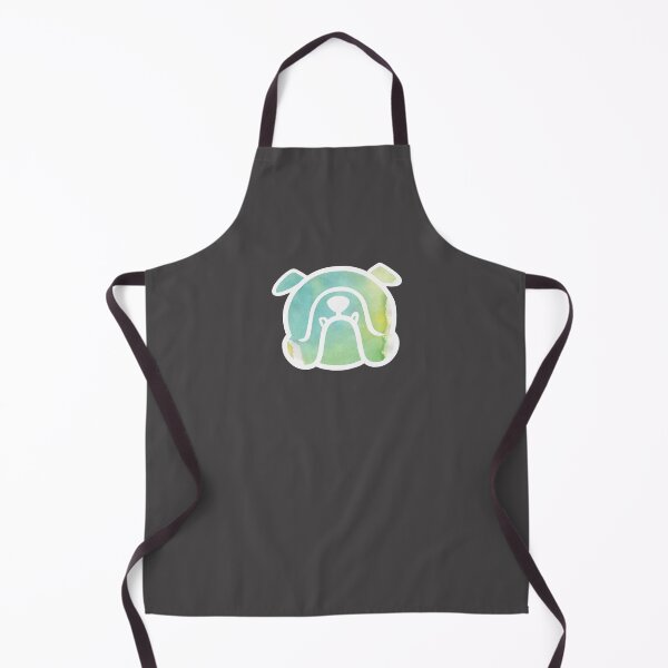 Item preview, English Bulldog - blue & green watercolors with gray background - smooshfaceunited designed and sold by smooshfaceutd.