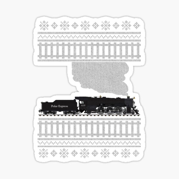 Polar Express Ugly Sweater Sticker