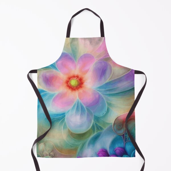 Item preview, Fantasy Abstract Flowers Painted In Aqua Pink And Purple Watercolor Botanical Garden Flowers designed and sold by IZiets.