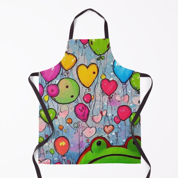 Item preview, Grumpy Frog with Multicolor Balloons designed and sold by MagicStrawberry.
