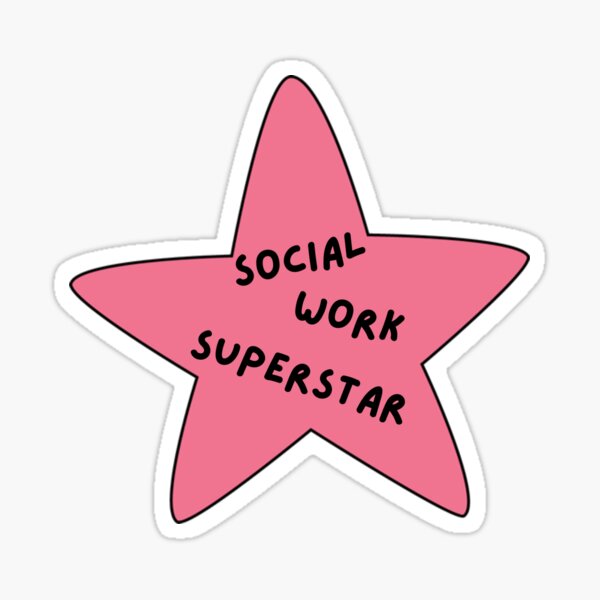 Vista previa del artículo con la obra «superestrella del trabajo social», diseñado y vendido por gracemoloney.