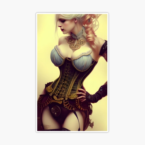 Sexy Blonde Vampire Corset Dress Alluring Dark Beautiful Artwork | Art  Board Print