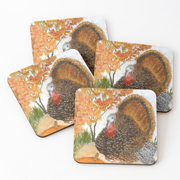 Item preview, Wild Chief Turkey Thanksgiving with Pumpkins designed and sold by cahabacrew.