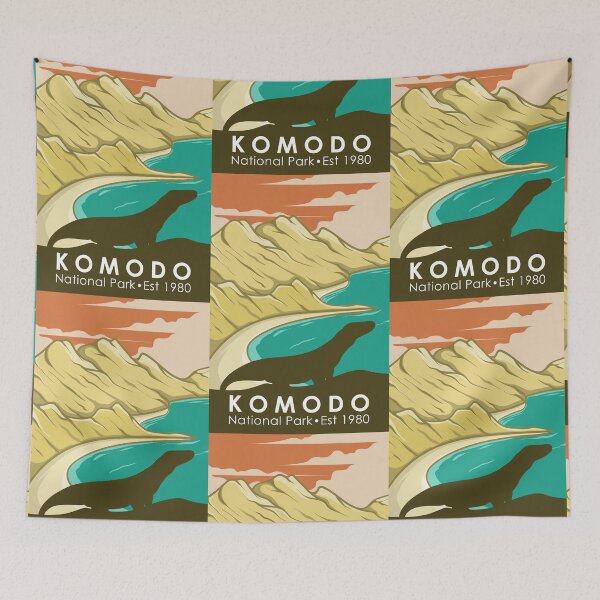 Item preview, Komodo National Park Indonesia Vintage designed and sold by KrisSidDesigns.