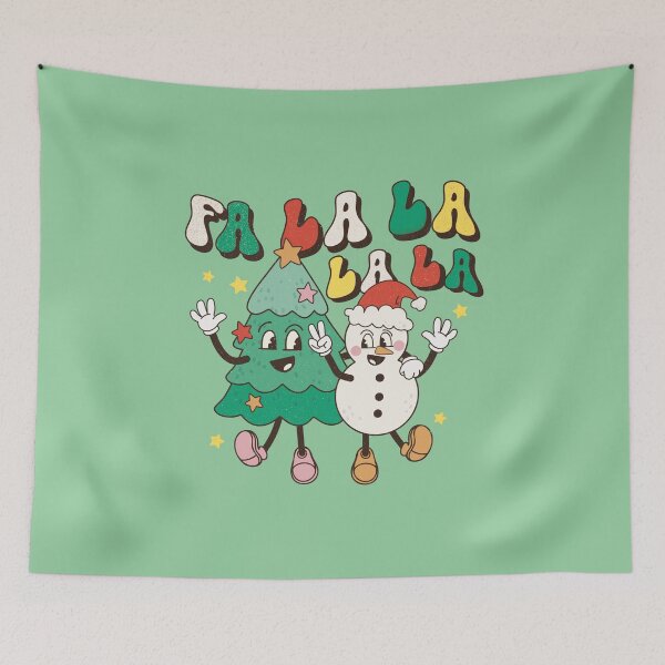 Item preview, Fa lala lala retro Christmas vintage designs designed and sold by ArtfulGiftShop.