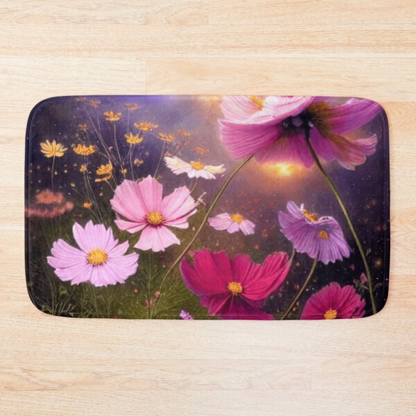 Item preview, Fantasy Cosmos Flowers Painted In Pink And Magenta Watercolor Botanical Garden Flowers designed and sold by IZiets.