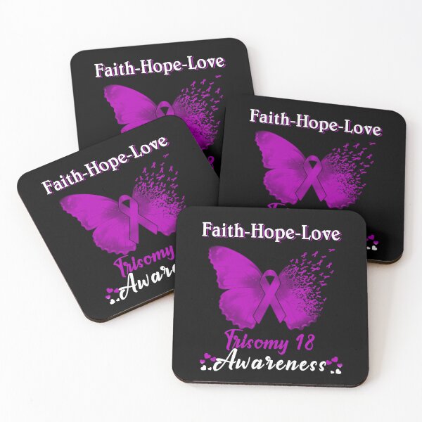 Item preview, Faith Hope Love Butterfly Trisomy 18 Awareness designed and sold by Gillosina.