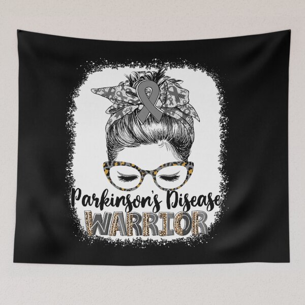 Item preview, Messy Bun Leopard Parkinson's Disease Warrior designed and sold by rechardtee.