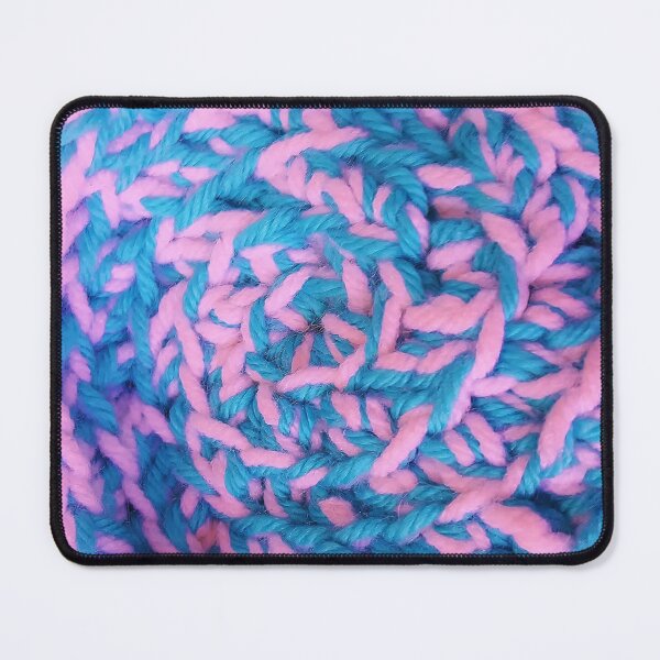 Item preview, Cotton Candy Swirly Knit - Pink and Turquoise designed and sold by Kim Arnott.