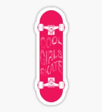 Cool Girls Skate Pink | Sports Feminism Sticker