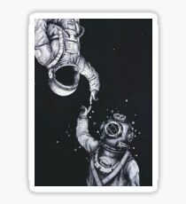 Astronaut and Diver Sticker