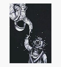 Lámina fotográfica Astronauta y buzo
