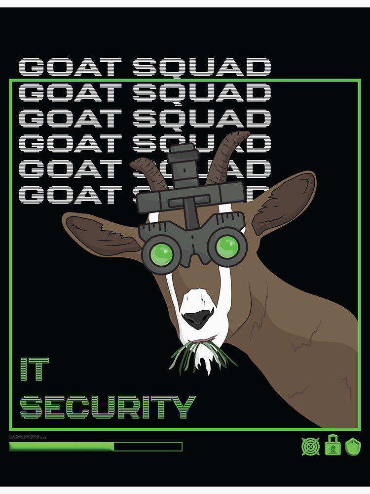 "Goat Squad IT Security" Sticker for Sale by SketchingSarang Redbubble